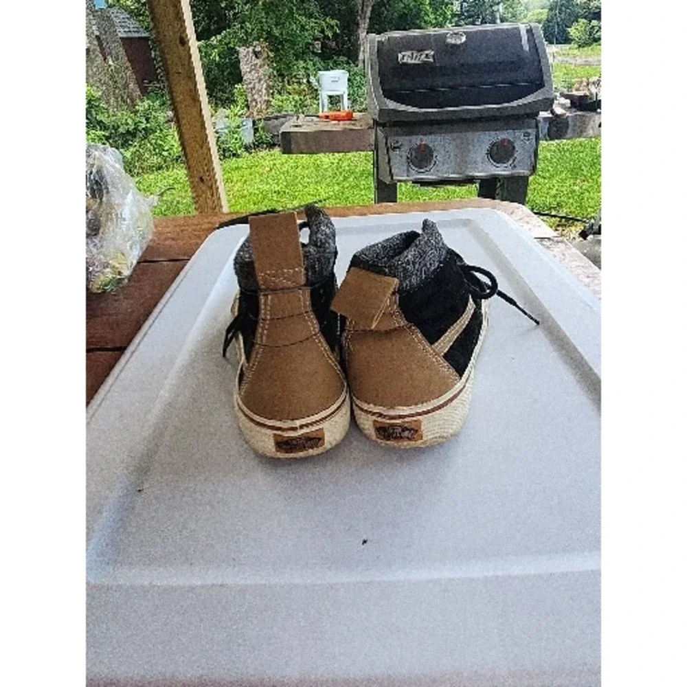 Vans Sk8-Hi Scotchgard 3M Mens Size 6.5 Womens Size 8 TC6D Black Brown